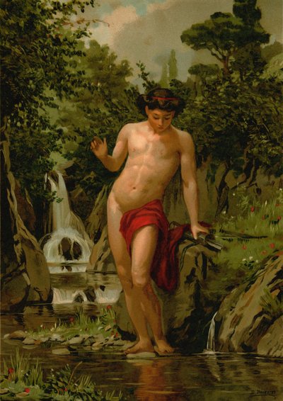 अपने स्वयं के प्रतिबिंब के साथ प्यार में Narcissus द्वारा डायोनिसियो बैक्सैरस वर्दगुएर