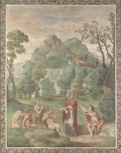 विला एल्डोब्रन्दिनी से मिडास फ्रेस्को का निर्णय, 1617-1618 द्वारा Domenichino