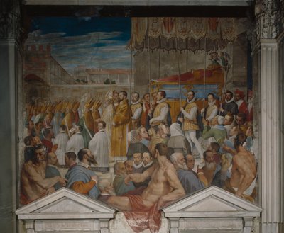 संत एंटोनिनस के शरीर का जुलूस, 1589 (फ्रेस्को) द्वारा डोमिनिको क्रेस्टी (इल पासिग्नानो)