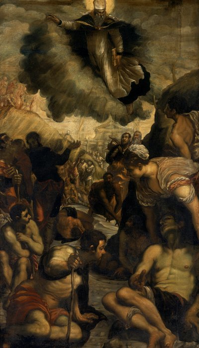 सेंट ऑगस्टाइन चिकित्सा अपंग, c.1549 द्वारा डोमनिको रोबस्टी टिंटोरेटो