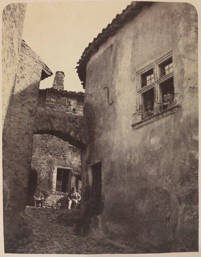 एक गांव का दृश्य, 1850 के अंत में। द्वारा डोमिनिक