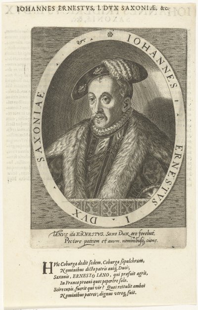 जॉन अर्नेस्ट 1521-1553, ड्यूक ऑफ सक्से-कोबर्ग, 1601 द्वारा डोमिनिकस या कस्टोडिस कस्टोस