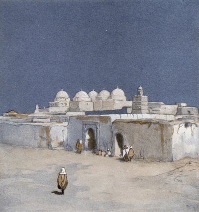 कैरौं में तलवारों की मस्जिद (कलर लिथो) द्वारा डोनाल्ड (बाद में) मैक्सवेल