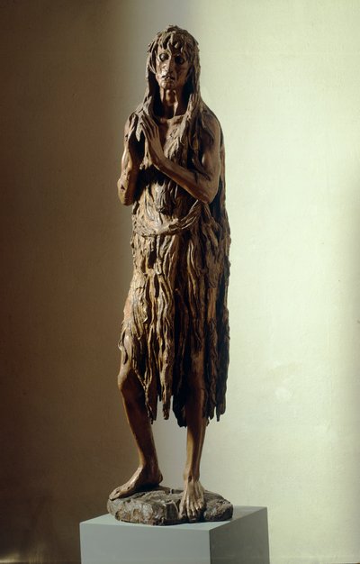 डोनाटेलो द्वारा पेनिटेंट मैग्डलीन (सीए 1386-1466), लकड़ी की मूर्ति द्वारा Donatello