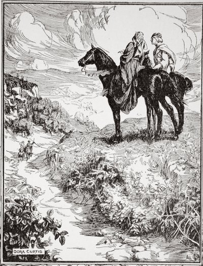 जैसा कि वे 1905 में छोटे वुडलैंड नॉल पर प्रतीक्षा कर रहे थे। द्वारा डोरा कर्टिस