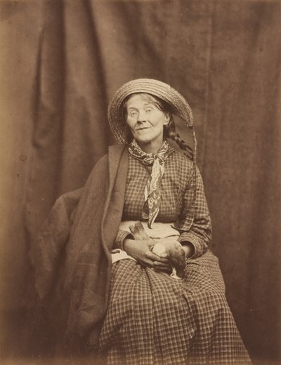 वुमन होल्डिंग ए डेड बर्ड, सरे काउंटी एसाइलम, c. 1855. द्वारा डॉ ह्यूग वेल्च डायमंड