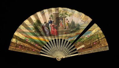 फैन, फ्रेंच, 1820-30। द्वारा Dubois