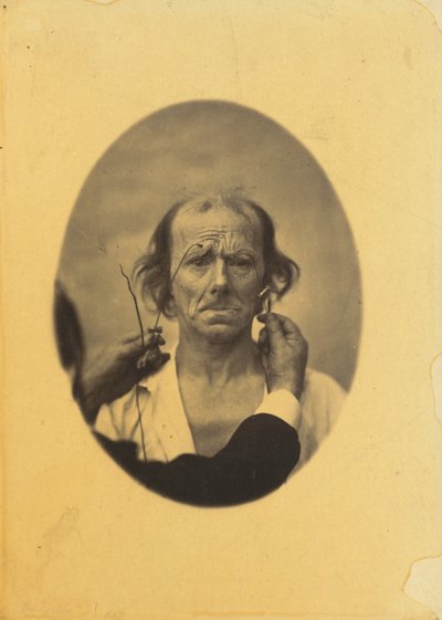 असंतोष, उदास विचार छोड़ दिया, प्रतिबिंब सही, 1854-1856, 1862 मुद्रित। द्वारा डचेन डी बोलोग्ने