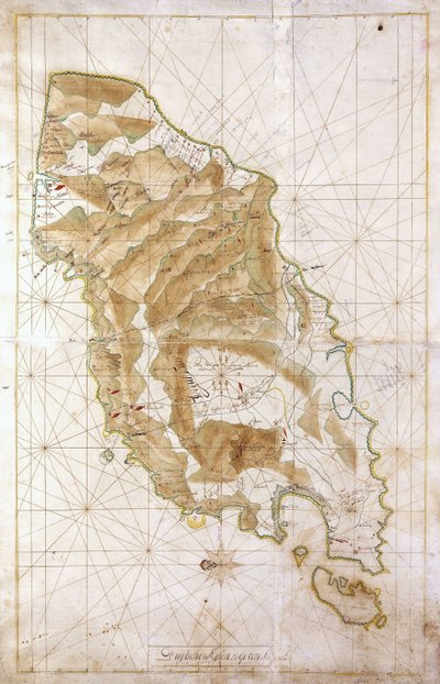 तिमोर द्वीप का चार्ट, c.1760 द्वारा डच स्कूल