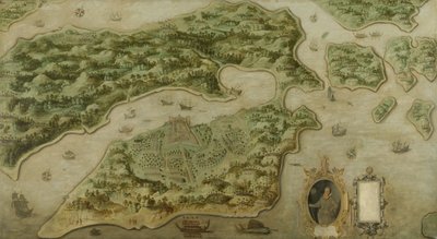 1617 के अंबोइना द्वीप पर फोर्ट विक्टोरिया द्वारा डच स्कूल
