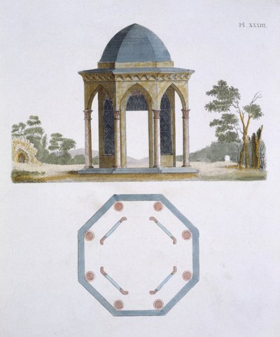 1802 में जी वान लार द्वारा गार्डन रत्न की पत्रिका से चित्रण द्वारा डच स्कूल