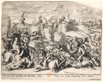 1689 में आयरिश पर एनीस्किलन गैरीसन की विजय, c.1691 द्वारा डच स्कूल