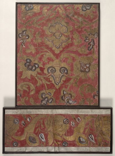 वॉलपेपर डिजाइन, c.1700 (चमड़ा) द्वारा डच स्कूल