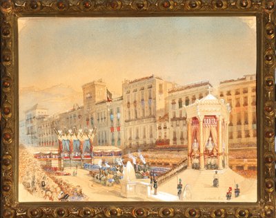 Ligure-subalpine रेलवे, जेनोआ, फरवरी 20 का उद्घाटन द्वारा ई. बिनेली