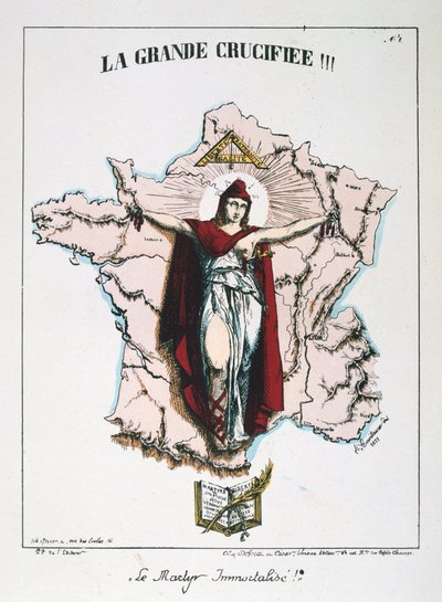 ले शहीद अमरता!, रिपब्लिकन फ्रांस, 1871 के रूपक। द्वारा ई। कोर्टेक्स