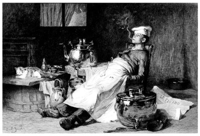 दिन के काम के बाद, 1895। द्वारा ई Decizy