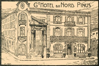 फेकाडे डी ल'होटल - फ्रंट ऑफ़ द होटल, c1920s। द्वारा ई लागेटे
