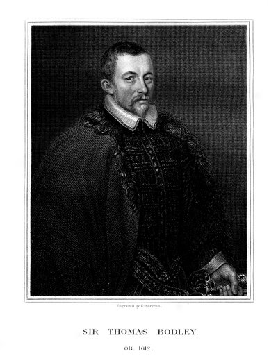 सर थॉमस बोडले, बोडलियन लाइब्रेरी के अंग्रेजी संस्थापक, 1823 द्वारा ई। स्क्रिप्न