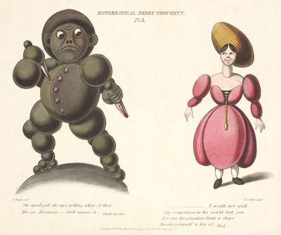 एफसी हंट द्वारा उत्कीर्ण गणितीय मीरा विचार से pl.3, c.1820-30 द्वारा राइट के बाद ई