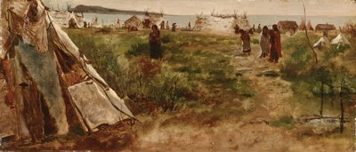 ओजिब्वे एग्जीबिशन द्वारा Eastman Johnson