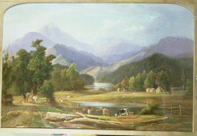 न्यूजीलैंड लैंडस्केप, 1872 द्वारा एबेनेजर वेक कुक