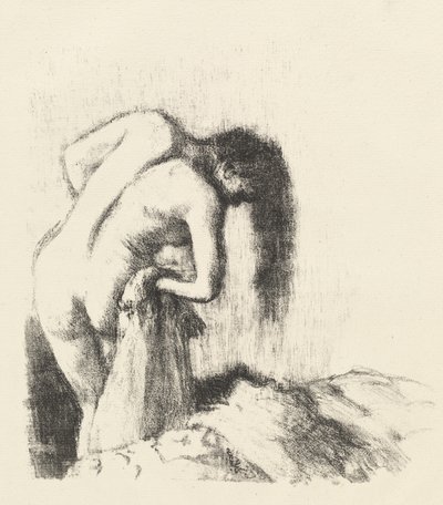 नहाने के बाद नहाने के बाद छोटी थाली, c. 1891. द्वारा एडगर डीगास