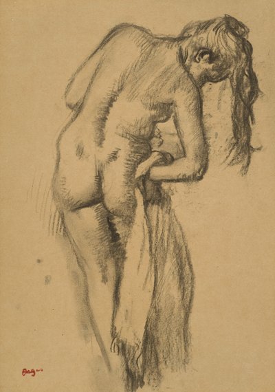 स्नान के बाद, c.1891-92 द्वारा एडगर डीगास
