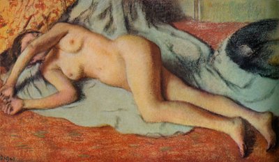 फर्श पर झूठ बोलना, c1885 द्वारा एडगर डीगास