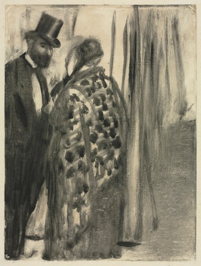 वार्तालाप: लुडोविक हैलेवी और मैडम कार्डिनल द कन्वर्सेशन, c.1880-1883। द्वारा एडगर डीगास