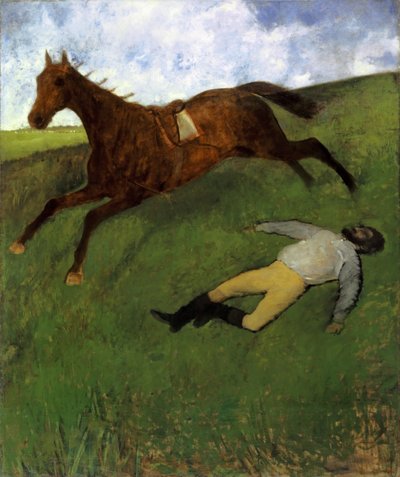 घायल जॉकी, 1896-98 द्वारा Edgar Degas