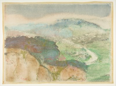 लैंडस्केप, 1892। द्वारा एडगर डीगास