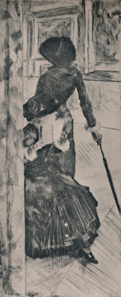 लौवर में मैरी कसाट, c.1880, 1946 द्वारा एडगर डीगास