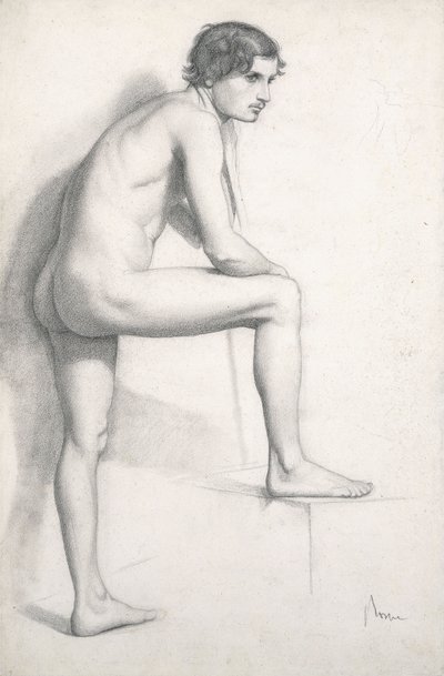 नग्न अध्ययन, c.1858 द्वारा एडगर डीगास