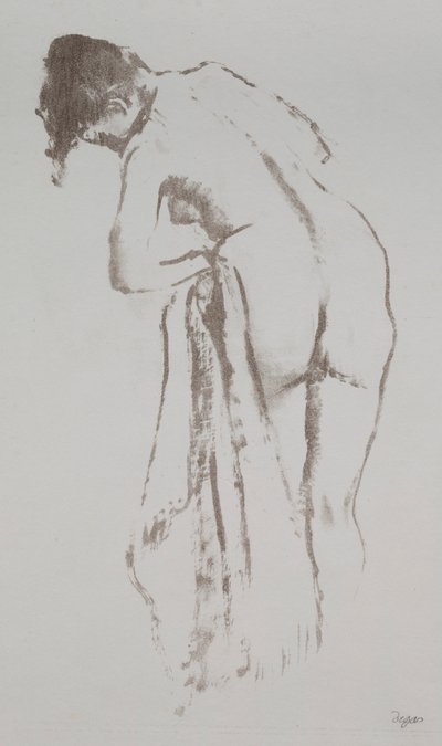 तौलिया के साथ नग्न महिला, स्टैंडिंग, 1891-92। द्वारा एडगर डीगास