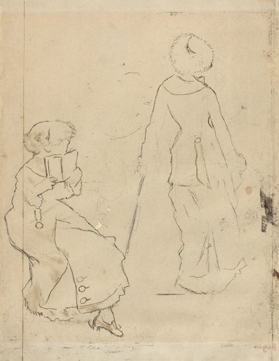 लौवर [वर्सो] में मैरी कसाट के लिए अध्ययन, सी। 1879. द्वारा एडगर डीगास