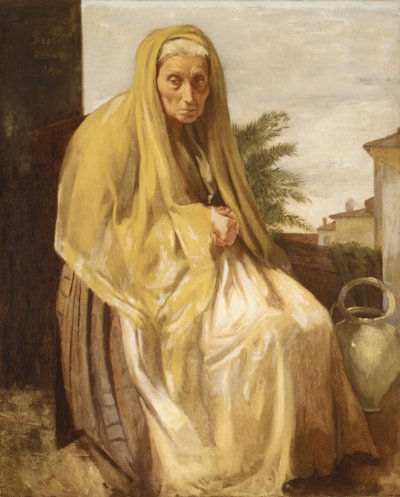 द ओल्ड इटैलियन वुमन, 1857। द्वारा एडगर डीगास