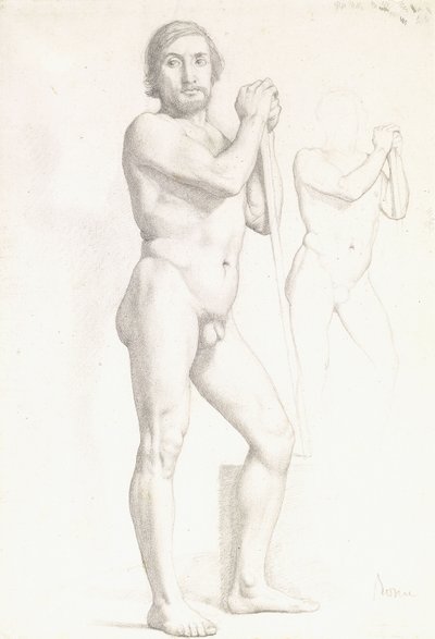एक आदमी के दो अकादमिक अध्ययन, c.1856 द्वारा एडगर डीगास