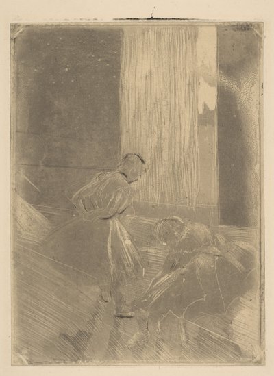 रिहर्सल रूम में दो डांसर, 1877-78। द्वारा एडगर डीगास