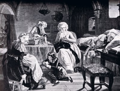 लुइस XVI और उनका परिवार &39;राष्ट्रों के इतिहास&39; से, चेटेउ डु मंदिर में द्वारा एडगर मेलविले वार्ड