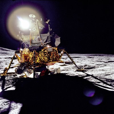 फ्रा मौरो हाइलैंड्स पर Antares, चंद्र सतह, 1971। द्वारा एडगर मिशेल