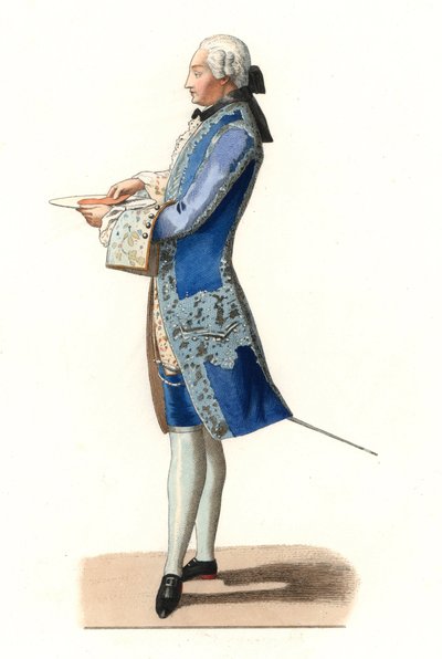 चार्ल्स रोज़ली डी रोहन चाबोट (1740-1813), जर्नैक की गणना, ओलिवियर द्वारा 1777 की एक पेंटिंग के बाद - एडमंड लेचेवेलियर-चेविग्नार्ड (1825-1902) के एक चित्रण से लिथोग्राफी, "कॉस्ट्यूम्स हिस्टोरिक्स डेस 16e" से द्वारा एडमंड लेचेवेलियर-चेविग्नार्ड