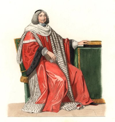 जीन एंटोनी डे मेस्मे (1661-1723), इरवल के स्वामी, एवॉक्स की गिनती, 17वीं सदी के फ्रांसीसी मजिस्ट्रेट, फिलिप डी शैम्पेन (1602-1674) द्वारा पेंटिंग के बाद - एडमंड लेचेवेलियर-चेविग्नार्ड द्वारा एक चित्रण पर आधारित लिथोग्राफी ( 1825-1902), अतिरिक्त द्वारा एडमंड लेचेवेलियर-चेविग्नार्ड