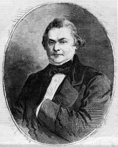 क्लाउड अल्फोंस डेलंगल (1797-1869) का पोर्ट्रेट, फ्रांसीसी मजिस्ट्रेट और राजनीतिज्ञ। 26 जून 1858 को "" द इलस्ट्रस वर्ल्ड"" एन °63 में मोरिन द्वारा उत्कीर्णन। द्वारा एडमंड मोरिन