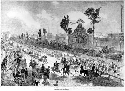 अगस्त 1861, ले मोंडे इलस्ट्रे से यूजीन डेलेर्ट, सार्वजनिक समारोहों के सामान्य निदेशक की कार्यशालाएँ द्वारा एडमंड मोरिन