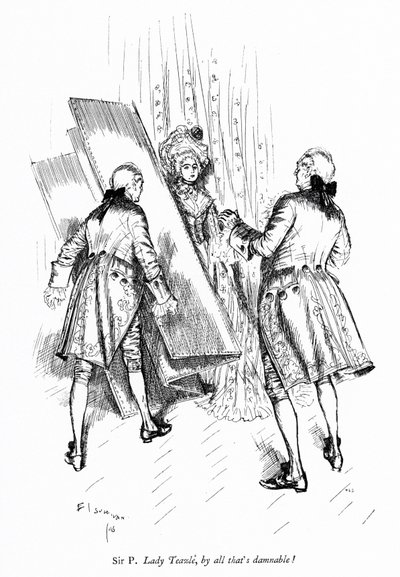 शेरिडन के द स्कूल फॉर स्कैंडल के लिए चित्रण (उत्कीर्णन) द्वारा एडमंड जोसेफ (बाद) सुलिवन