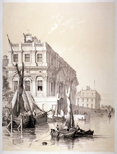रॉयल नेवल अस्पताल, ग्रीनविच, लंदन, 1838। द्वारा एडमंड पैटन