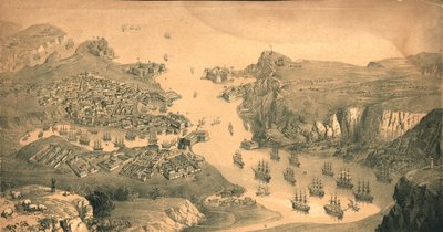 सेबेस्टोपोल, 1854 का शहर, किले और बंदरगाह द्वारा एडमंड वॉकर