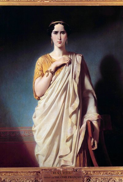 एलिज़ाबेथ फेलिक्स के पोर्ट्रेट ने मैडेमोसेले रेचेल (1821-1858) अभिनेत्री को एडौर्ड लुई डुबुफे द्वारा पेंटिंग (1820-1883) द्वारा एडौर्ड लुई डबुफे