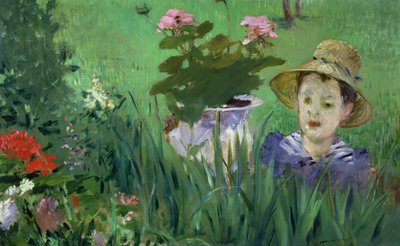 चाइल्ड इन द फ्लावर्स (जाक होसकेड) 1876 द्वारा Édouard Manet