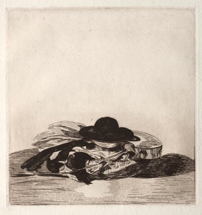 Etchings के एक संस्करण के लिए फ़्रंटपीस: हेट एंड गिटार, 1862। द्वारा एडोर्ड मैनेट